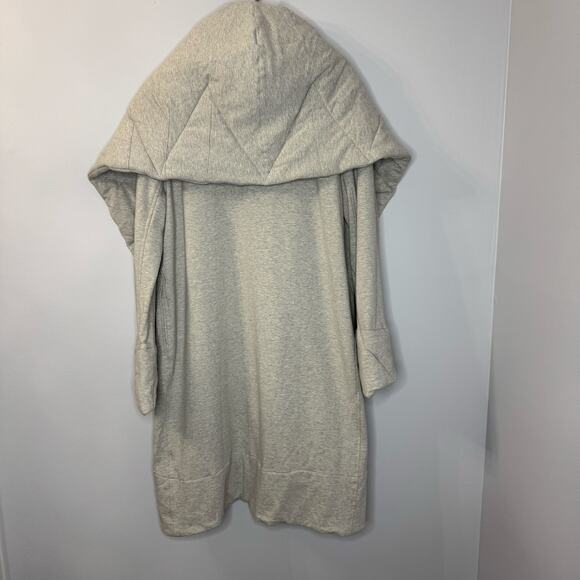 Norma Kamali Quilted Shawl Collar Coat Relax Grey Relax Oversized Women's XS - Picture 4 of 13